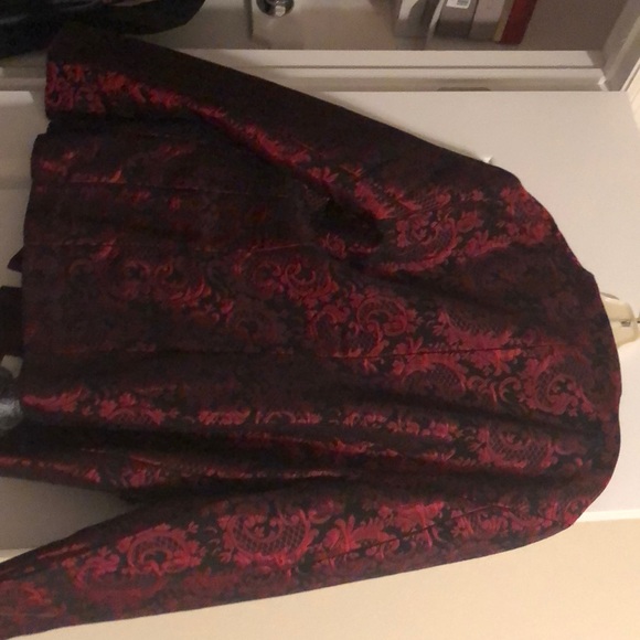 Chico’s. Red Brocade jacket - Picture 2 of 4